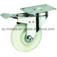 3inch White PP Caster Wheel with Brake